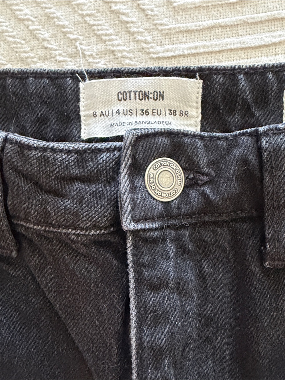 Cotton On Black High Rise Straight-Leg Women's Jeans - Picture 3 of 4